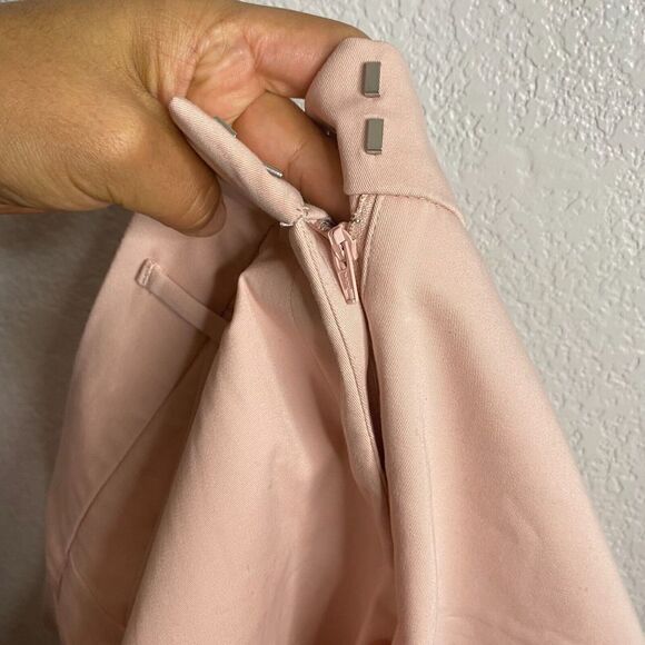 NWT Worthington Women's Slim-Leg Stretch Ankle Pleated Dress Pants Rose Smoke 16 - Picture 4 of 11